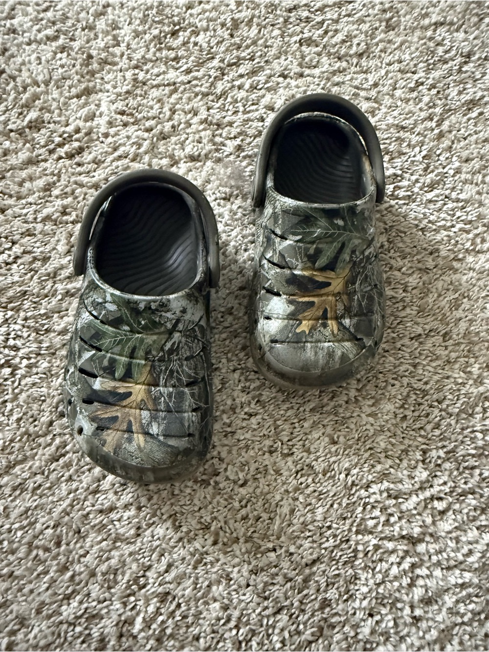 Toddler 6C Camo Slip-On Shoes - Green/Brown